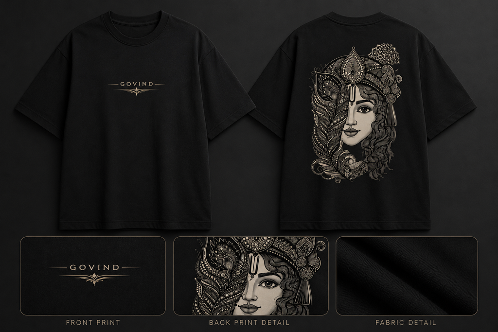 Primium govind style black t-shirts